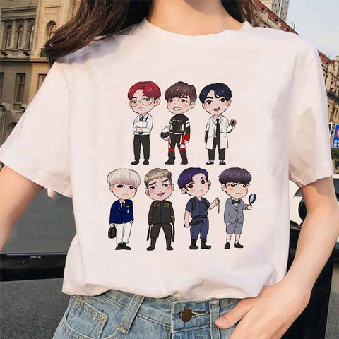 Summer 2020 new women's tee cartoon Bulletproof