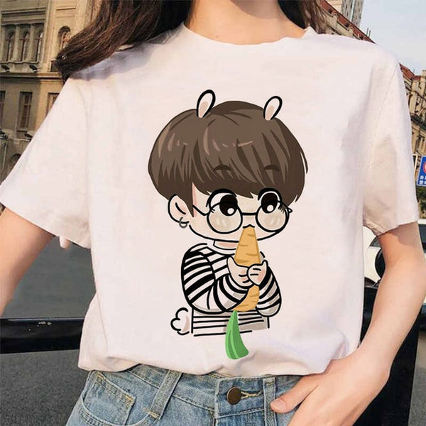 Summer 2020 new women's tee cartoon Bulletproof