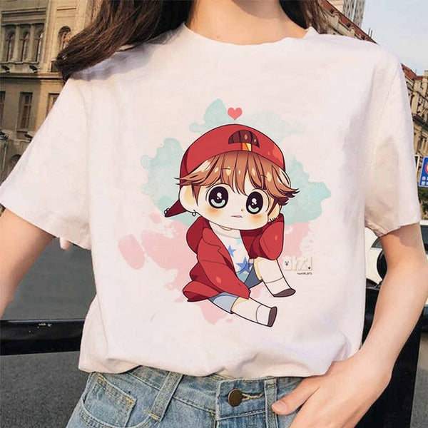 Summer 2020 new women's tee cartoon Bulletproof