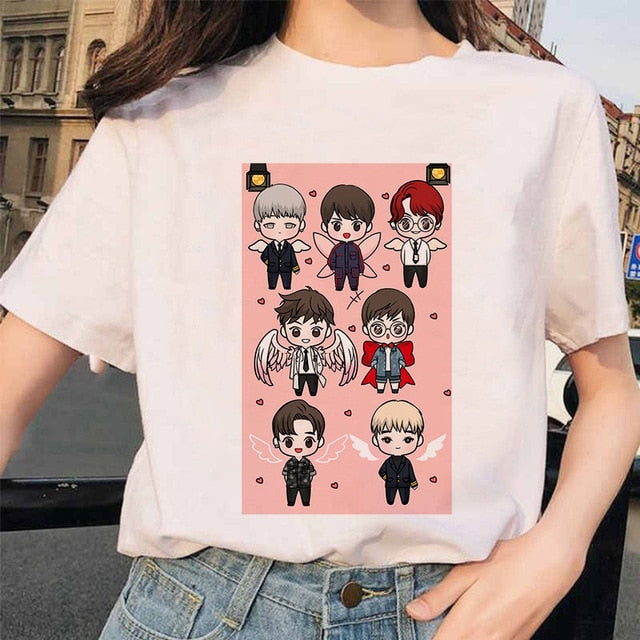 Summer 2020 new women's tee cartoon Bulletproof