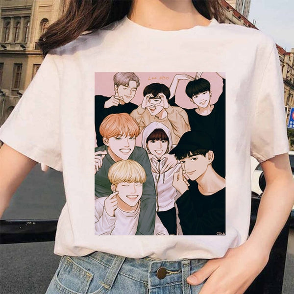 Summer 2020 new women's tee cartoon Bulletproof