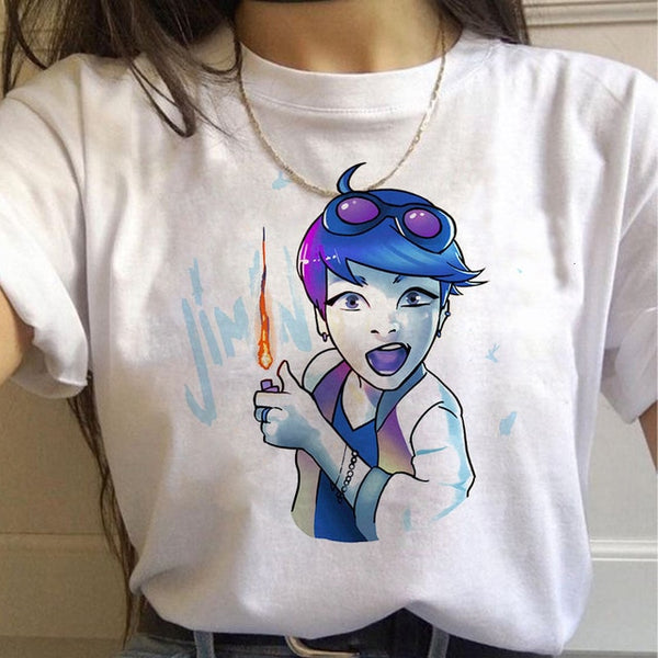 Summer 2020 new women's tee cartoon Bulletproof