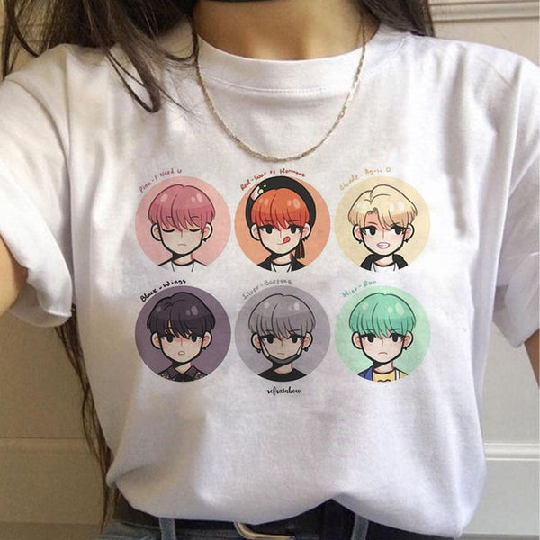 Summer 2020 new women's tee cartoon Bulletproof