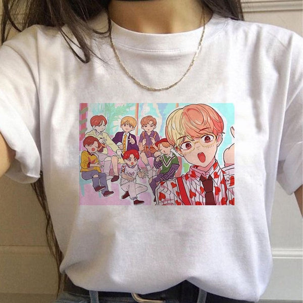 Summer 2020 new women's tee cartoon Bulletproof