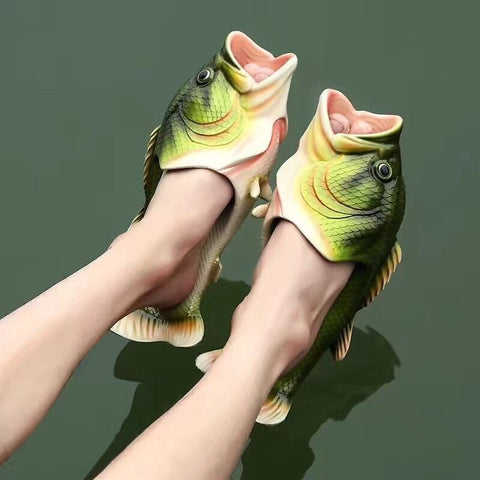 Funny Slippers Man Footwear fish