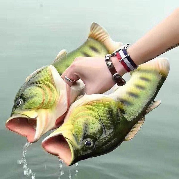 Funny Slippers Man Footwear fish