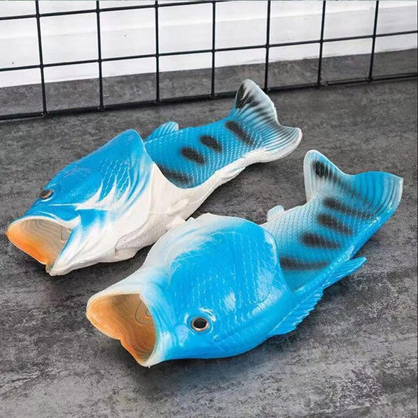 Funny Slippers Man Footwear fish