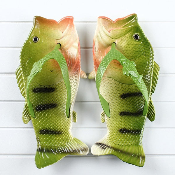 Funny Slippers Man Footwear fish