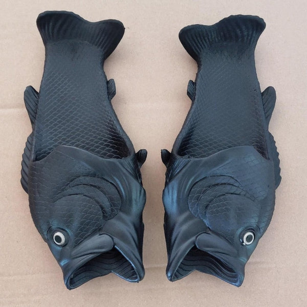 Funny Slippers Man Footwear fish