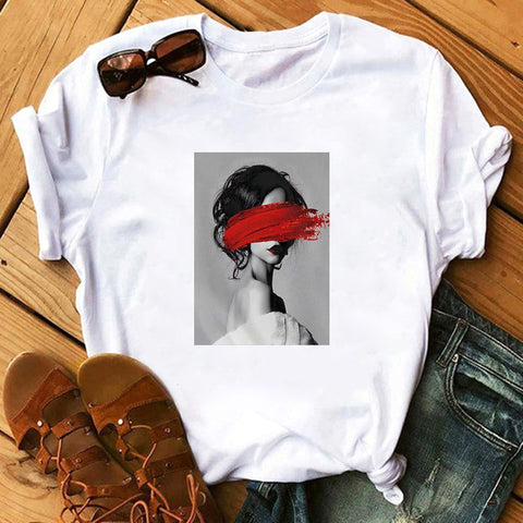 Nordic Vintage Art T Shirt Women