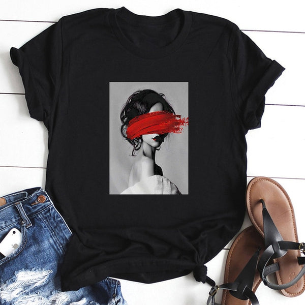 Nordic Vintage Art T Shirt Women