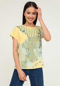 Finn flare lightweight women's T-shirt with floral print, collection summer-2020