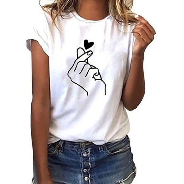 Funny Women's T-shirt Leaf Print